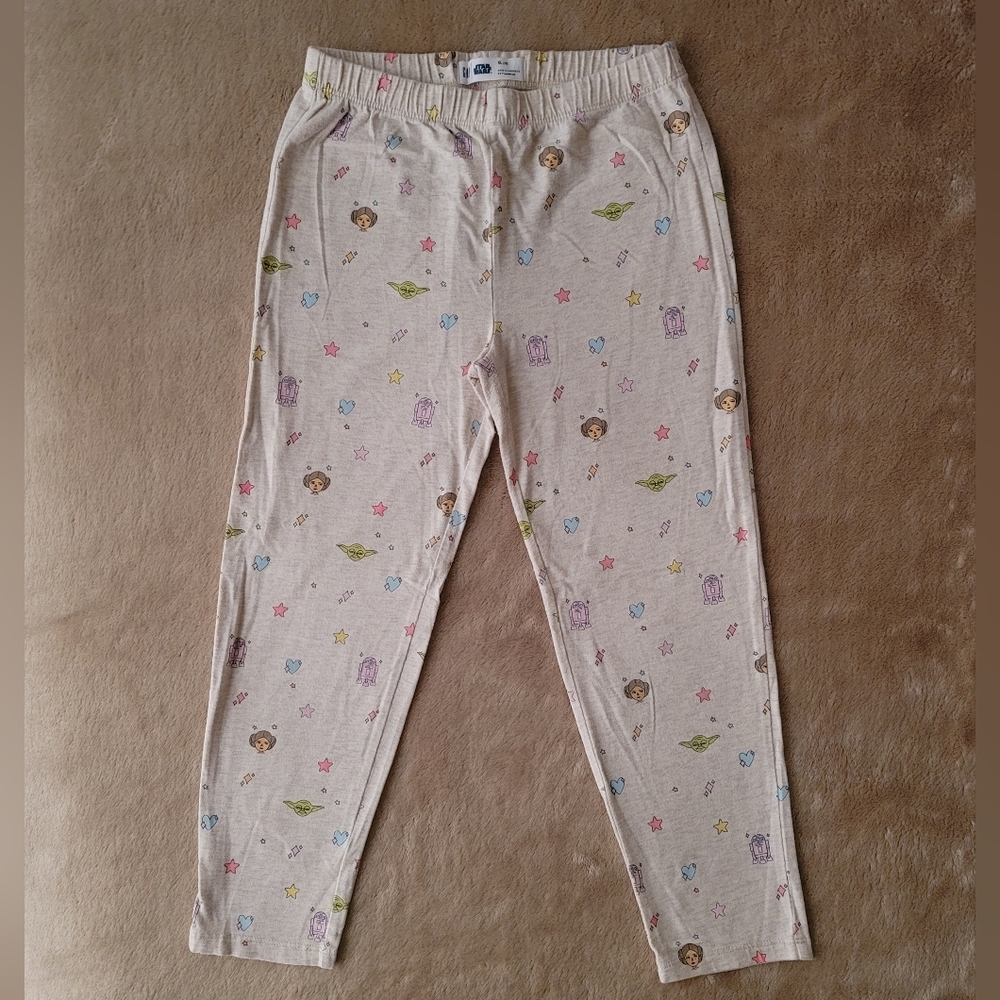 Gap Girl Cream  Star Wars Cropped Leggings Size 12 (XL)